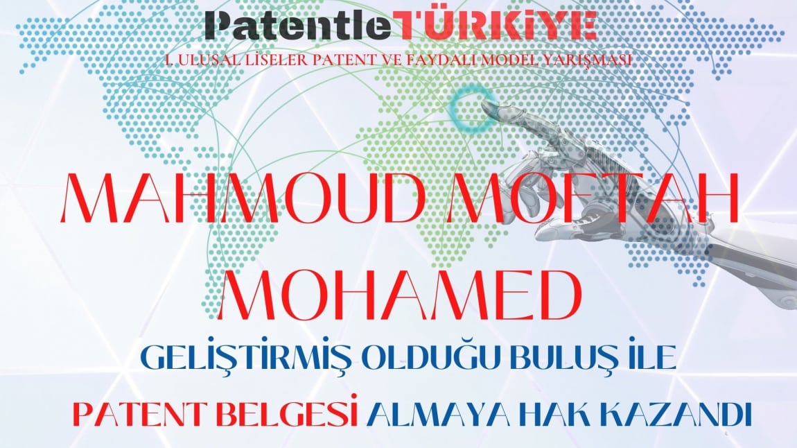 Mahmoud Moftah Mohamed Geliştirdiği Buluş ile Patent Belgesi Almaya Hak Kazandı