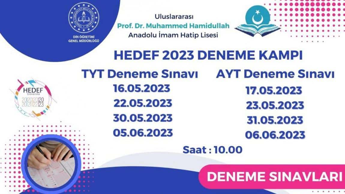 HEDEF 2023 DENEME SINAVLARI KAMPI BAŞLIYOR